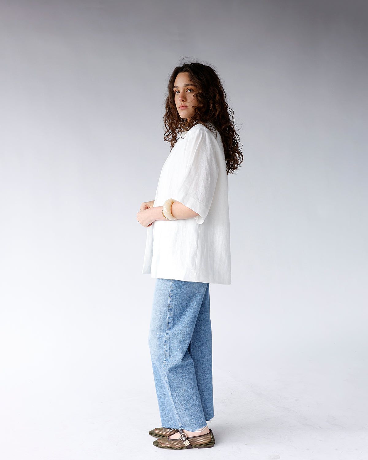 WHITE SANDS LINEN TOP