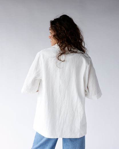 WHITE SANDS LINEN TOP