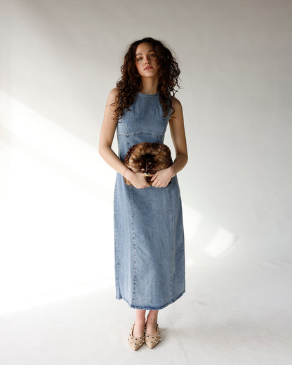 BLUEBIRD DENIM MIDI DRESS