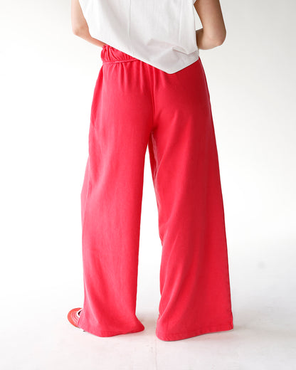 SCARLETT FOLD-OVER WAIST WIDE LEG SWEATPANTS