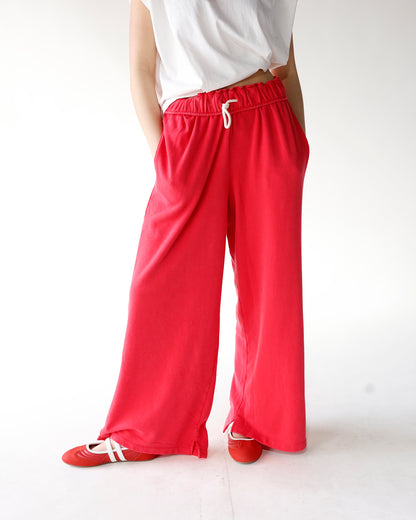 SCARLETT FOLD-OVER WAIST WIDE LEG SWEATPANTS