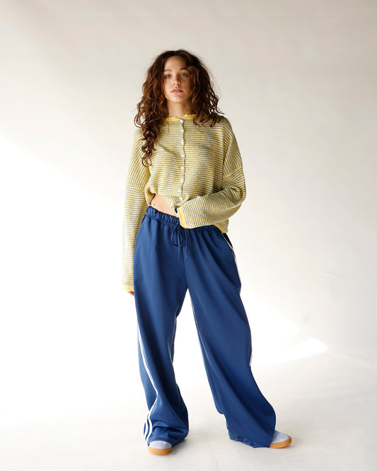 yellow and navy pinstriped cardigan women's button front yellow cardigan 