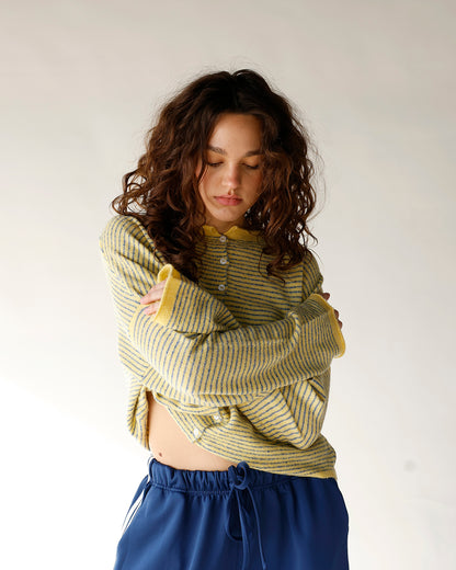 THE CULT CARDI X BUTTER STRIPE