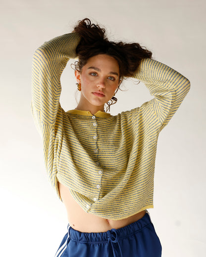 THE CULT CARDI X BUTTER STRIPE
