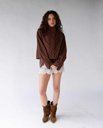 BROWN SUGAR POLKA DOT JACKET