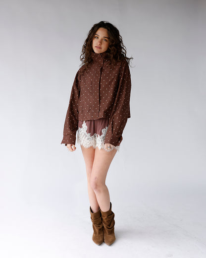 BROWN SUGAR POLKA DOT JACKET