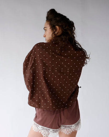 BROWN SUGAR POLKA DOT JACKET