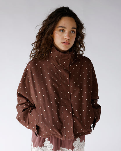 BROWN SUGAR POLKA DOT JACKET