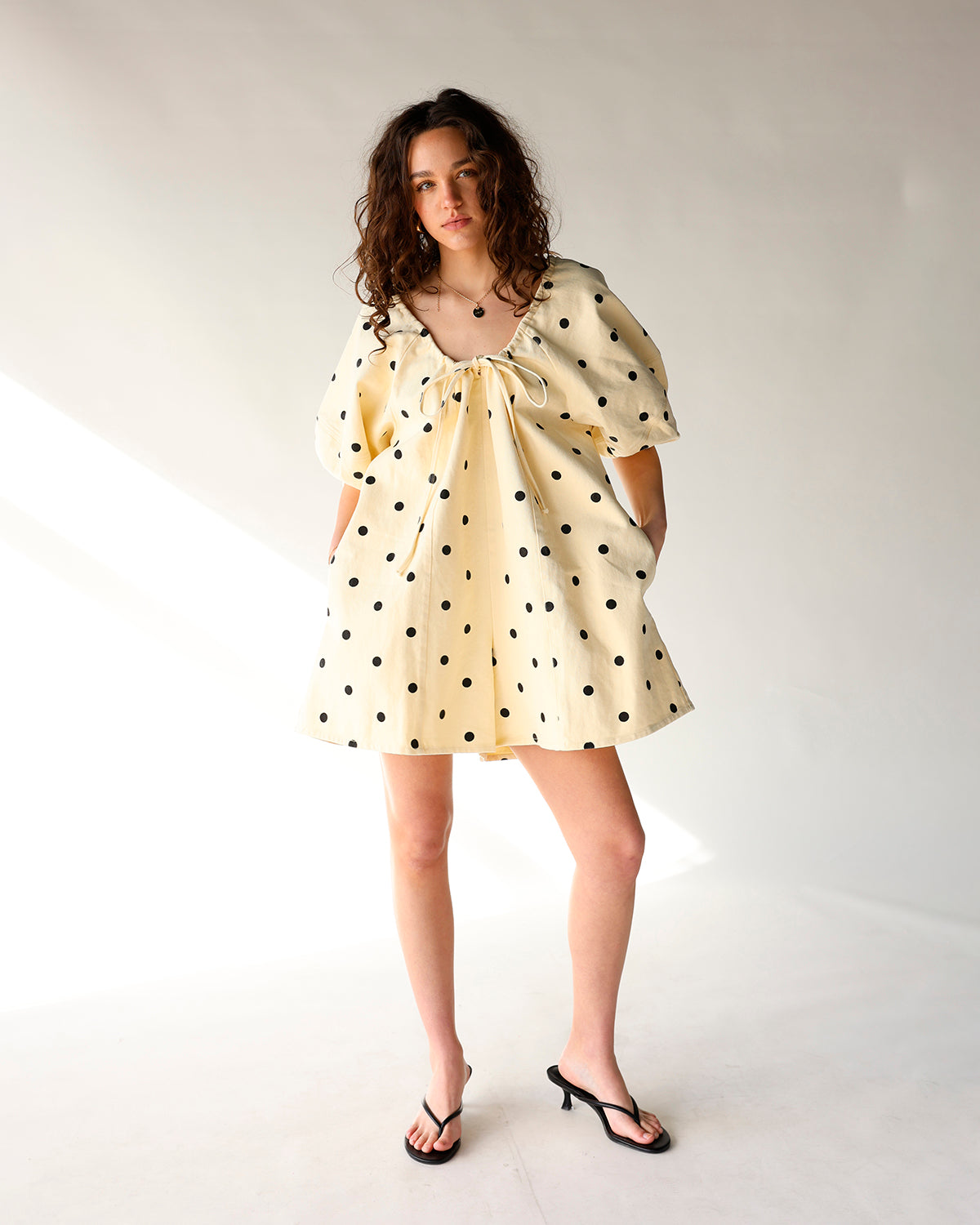 HONEY BEE POLKA DOT ROMPER