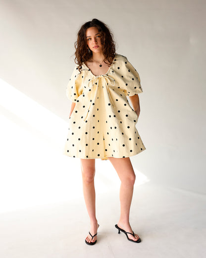 HONEY BEE POLKA DOT ROMPER