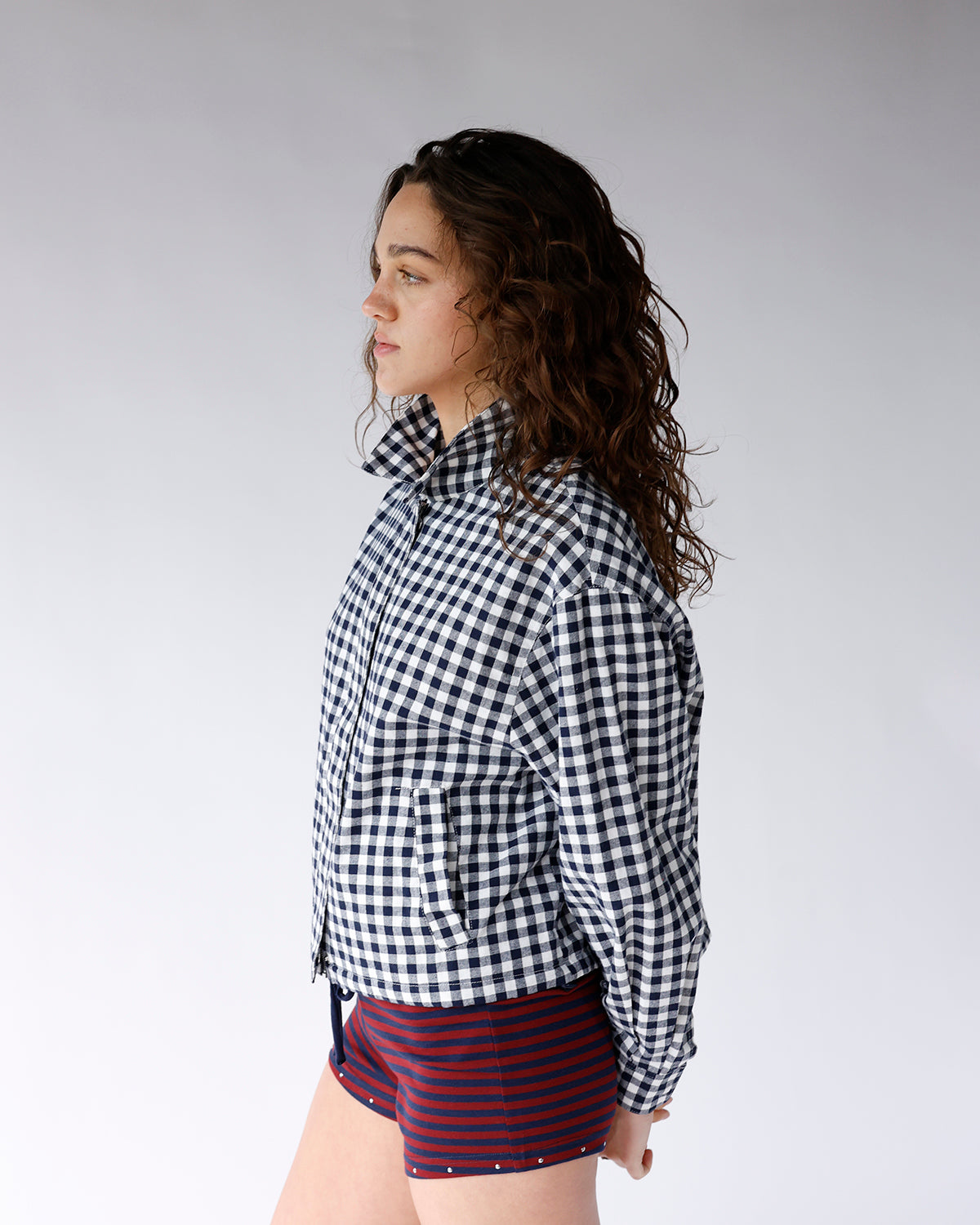 OCEAN BREEZE GINGHAM JACKET