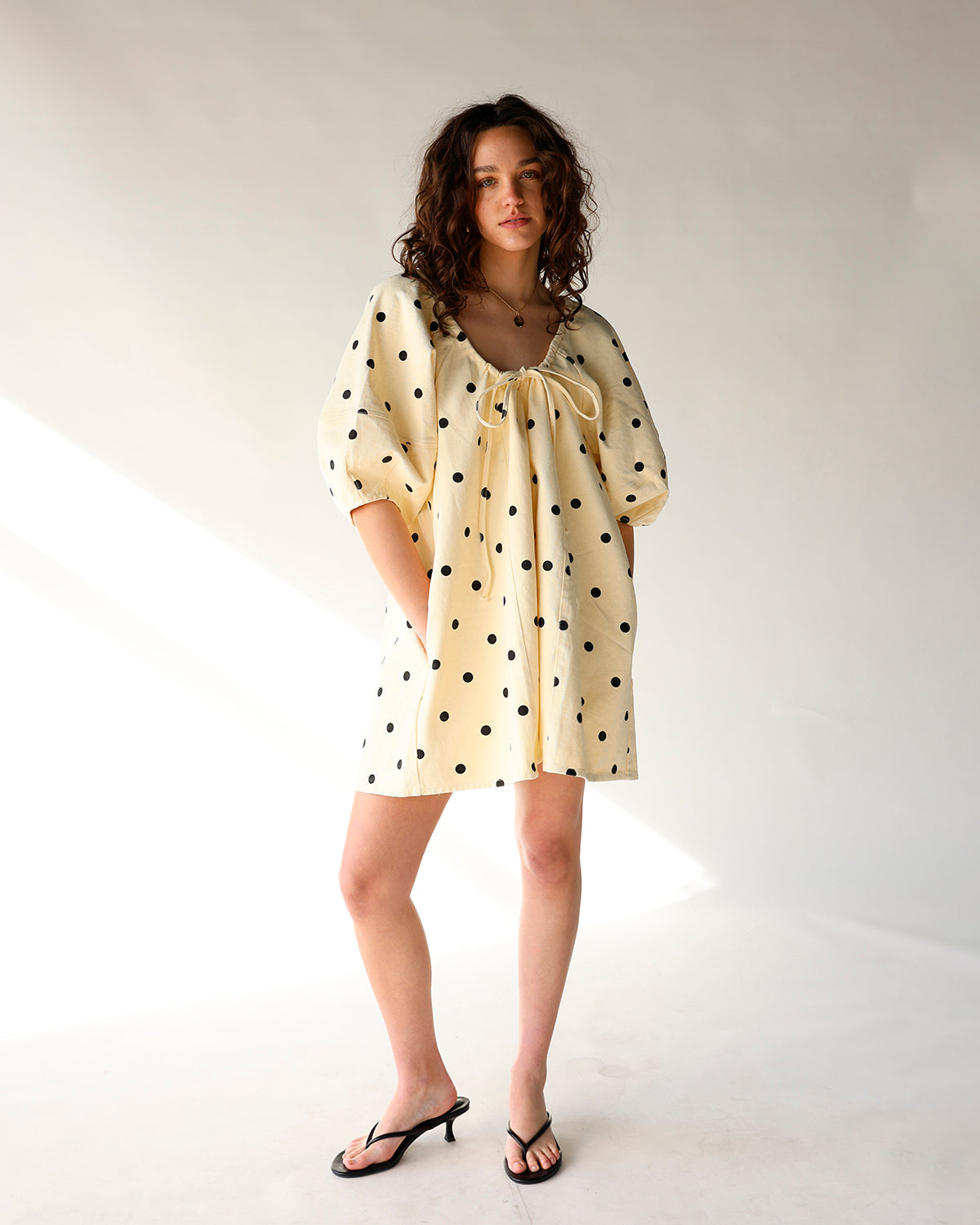 HONEY BEE POLKA DOT ROMPER