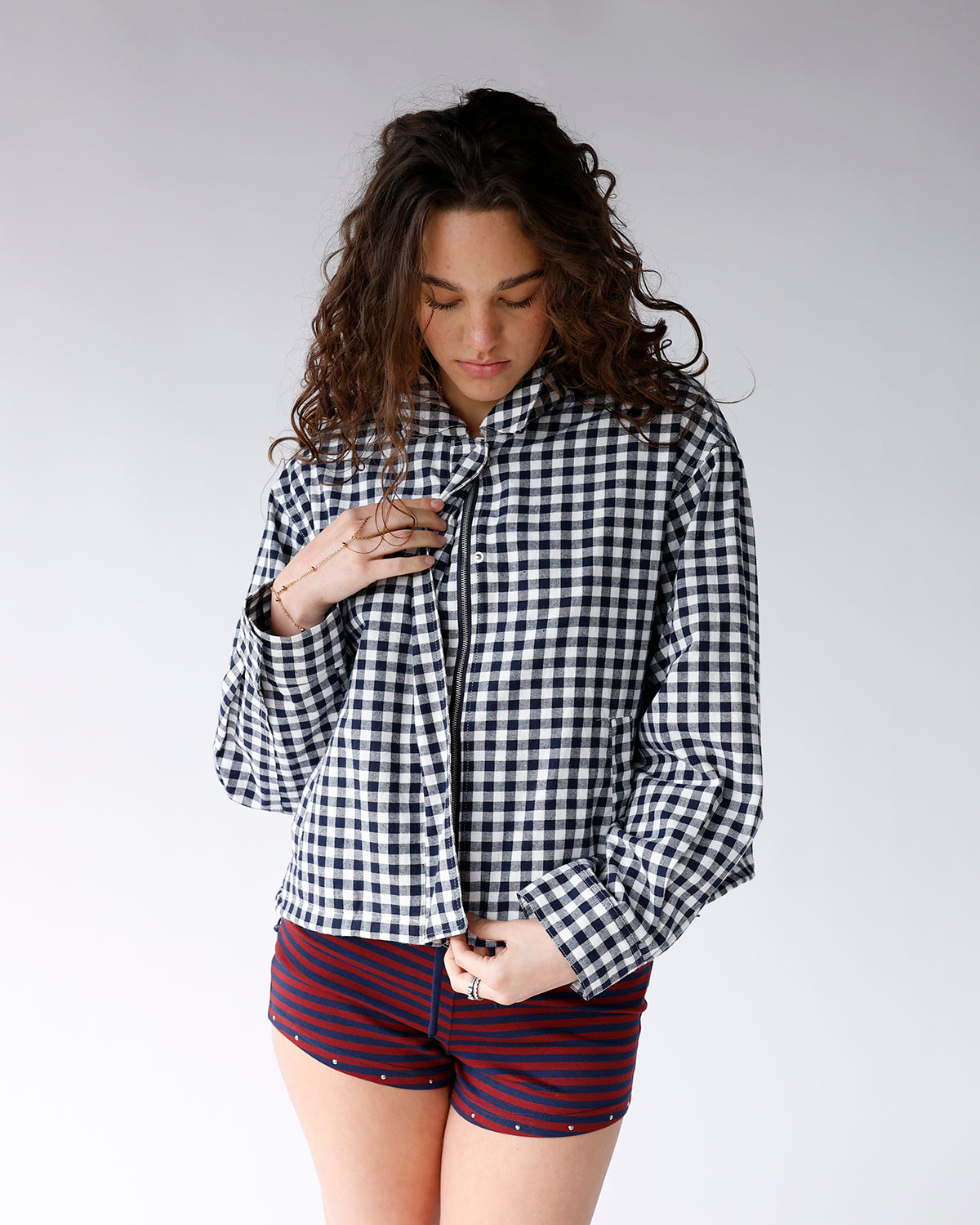 OCEAN BREEZE GINGHAM JACKET