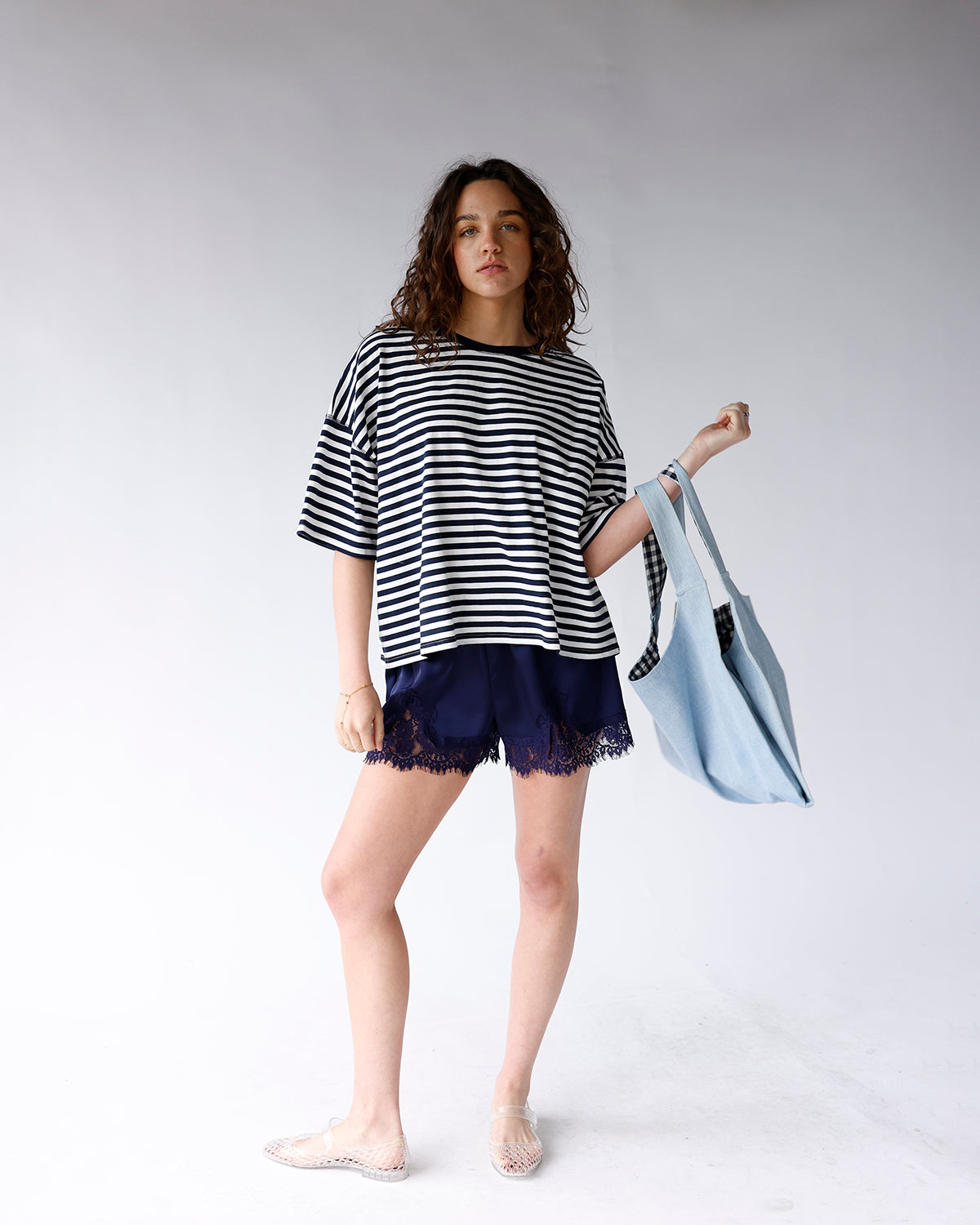 THE SOHO STRIPE TEE X NAVY