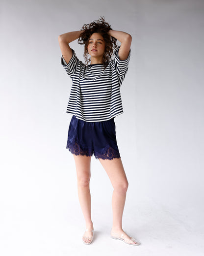 THE SOHO STRIPE TEE X NAVY