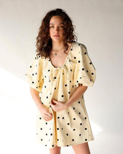 HONEY BEE POLKA DOT ROMPER