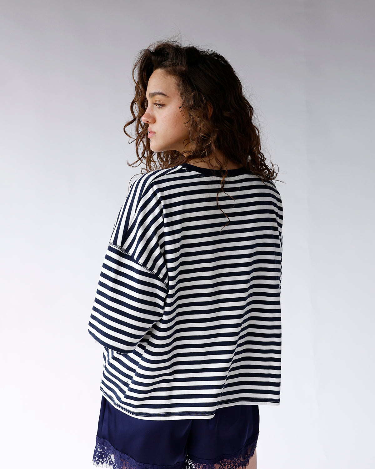 THE SOHO STRIPE TEE X NAVY