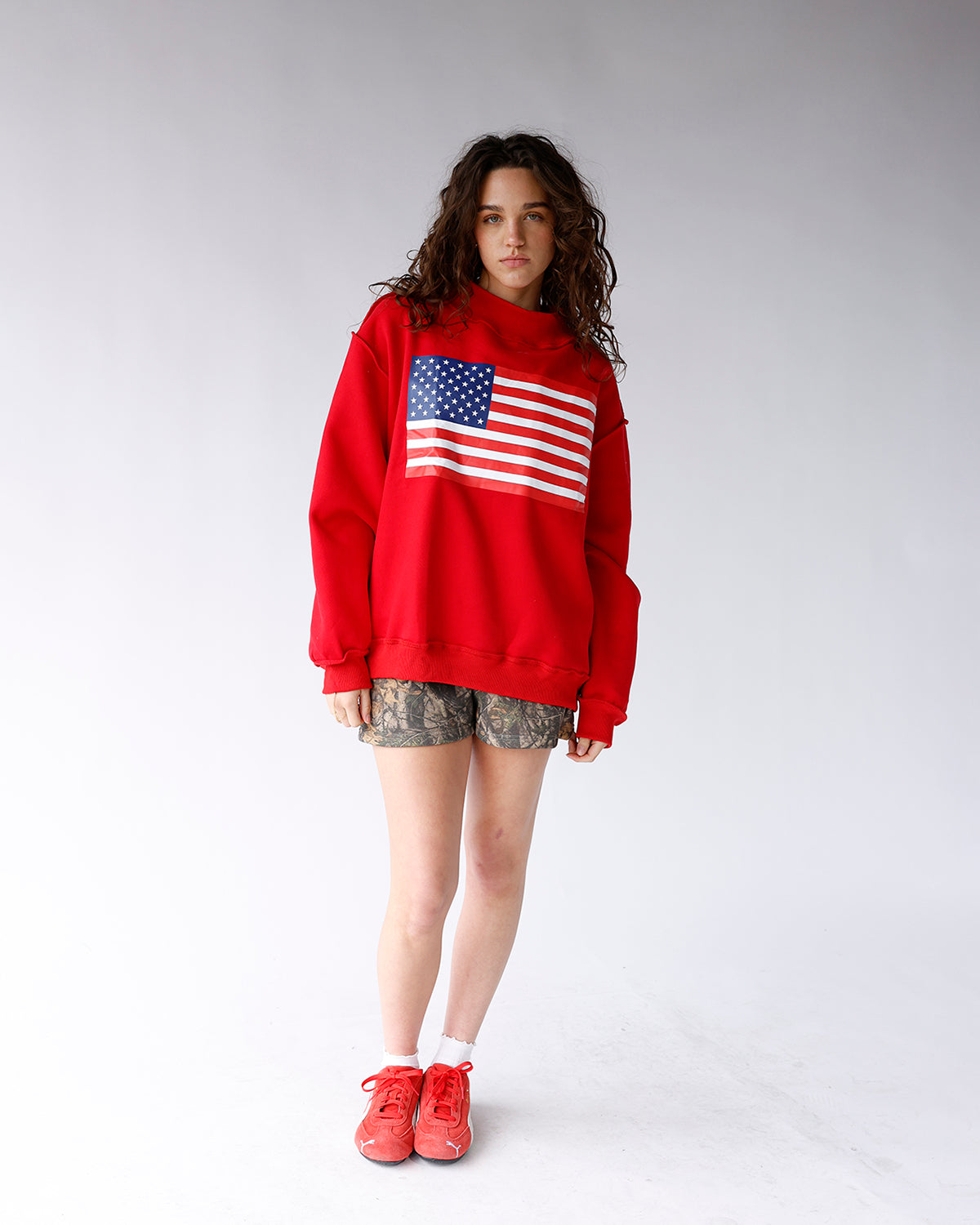 USA REVERSIBLE MOCK NECK SWEATSHIRT