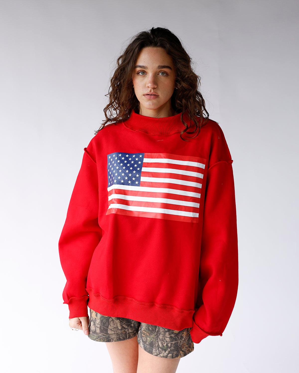 USA REVERSIBLE MOCK NECK SWEATSHIRT