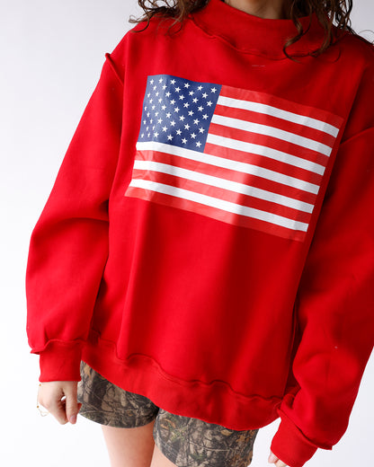 USA REVERSIBLE MOCK NECK SWEATSHIRT