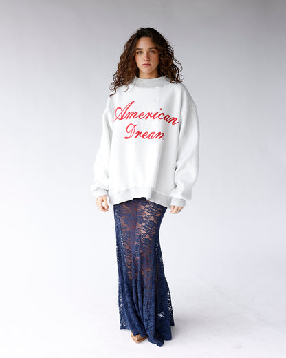 AMERICAN DREAM REVERSIBLE MOCK NECK SWEATSHIRT