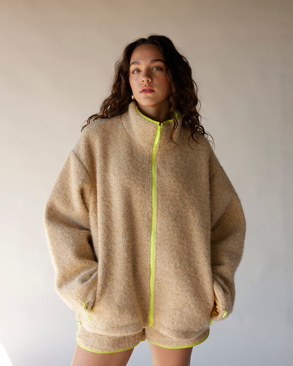 zip up, cozy fall jacket, cozy zip up, coffee run, perfect fall jacket, tan fall jacket, women's outerwear, game day attire, matching sets, easy fall wardrobe