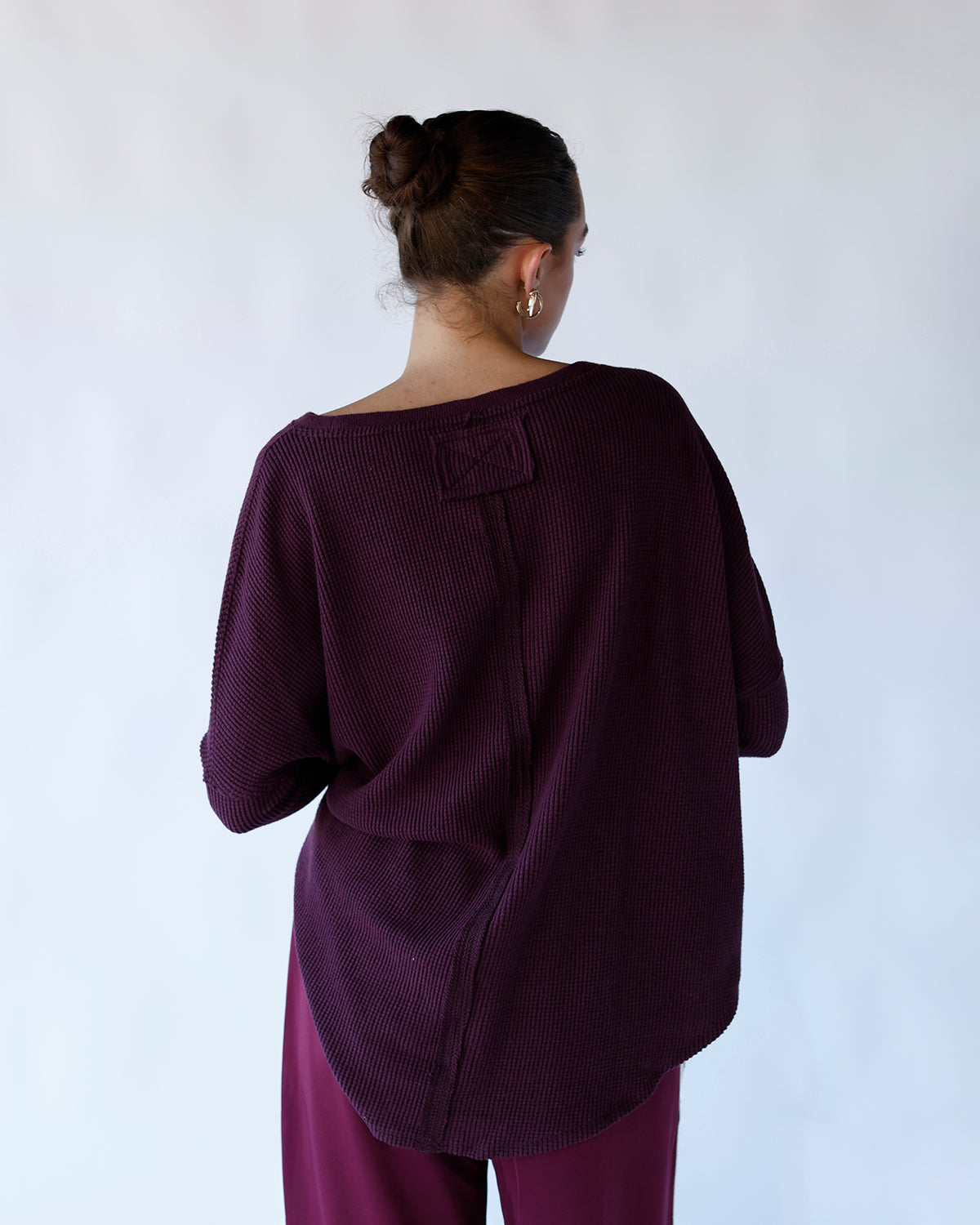 FREE PEOPLE LATTE BLUES THERMAL X CHOCOLATE GRAPE