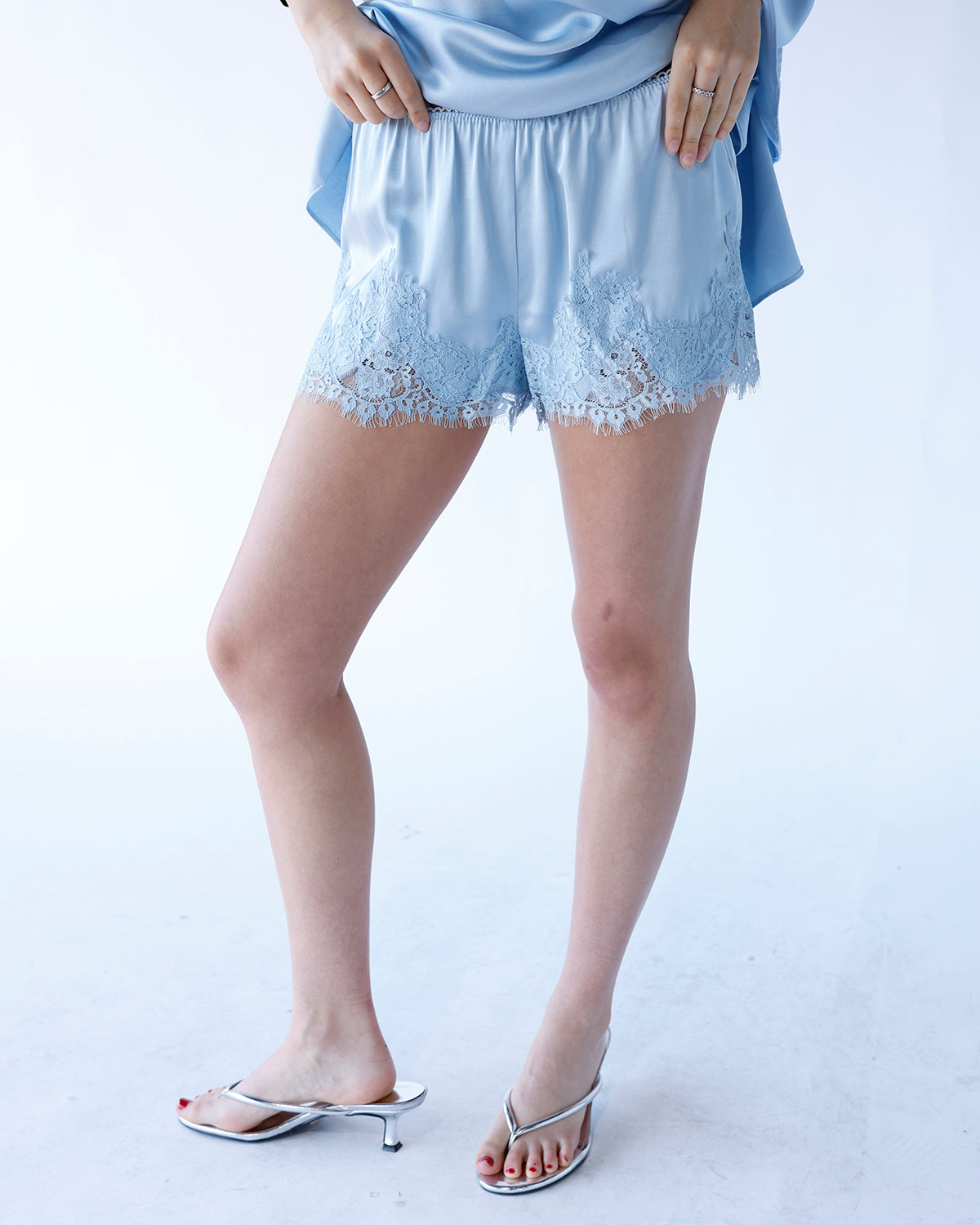 SWEET DREAMS LACE TRIM SHORTS
