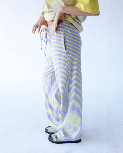 JELLYBEAN STRIPED WIDE LEG PANTS