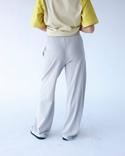 JELLYBEAN STRIPED WIDE LEG PANTS