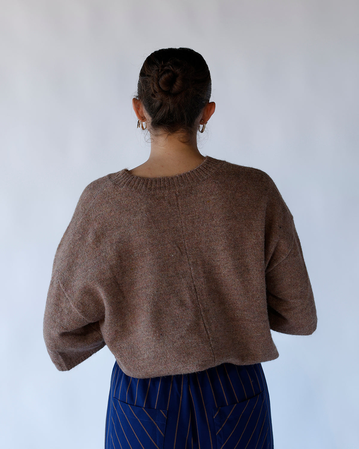 FREE PEOPLE MARGOT SWEATER TEE X PEARL MELANGE