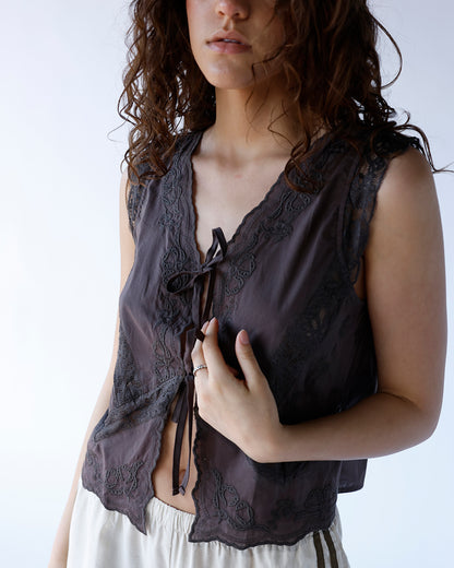 BITTERSWEET TIE FRONT TOP
