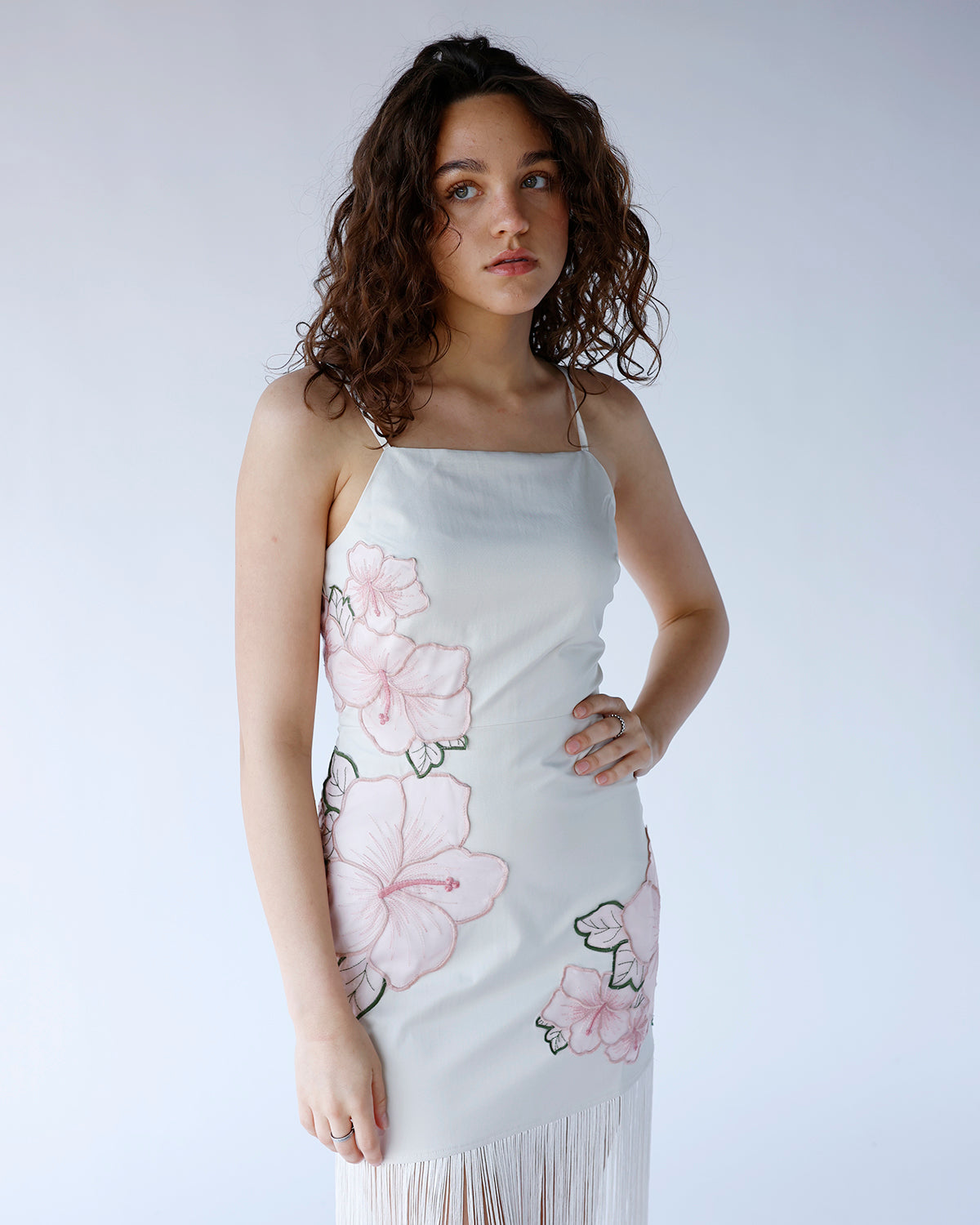 WILDFLOWER FRINGE MINI DRESS