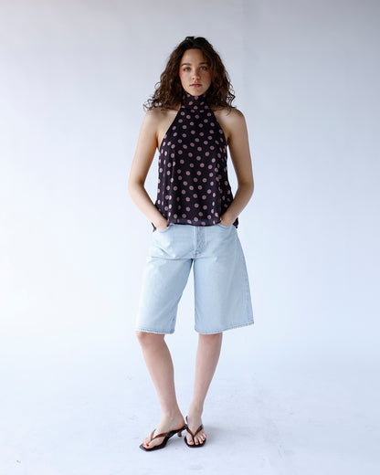 LOVE SPELL POLKA DOT HALTER TOP