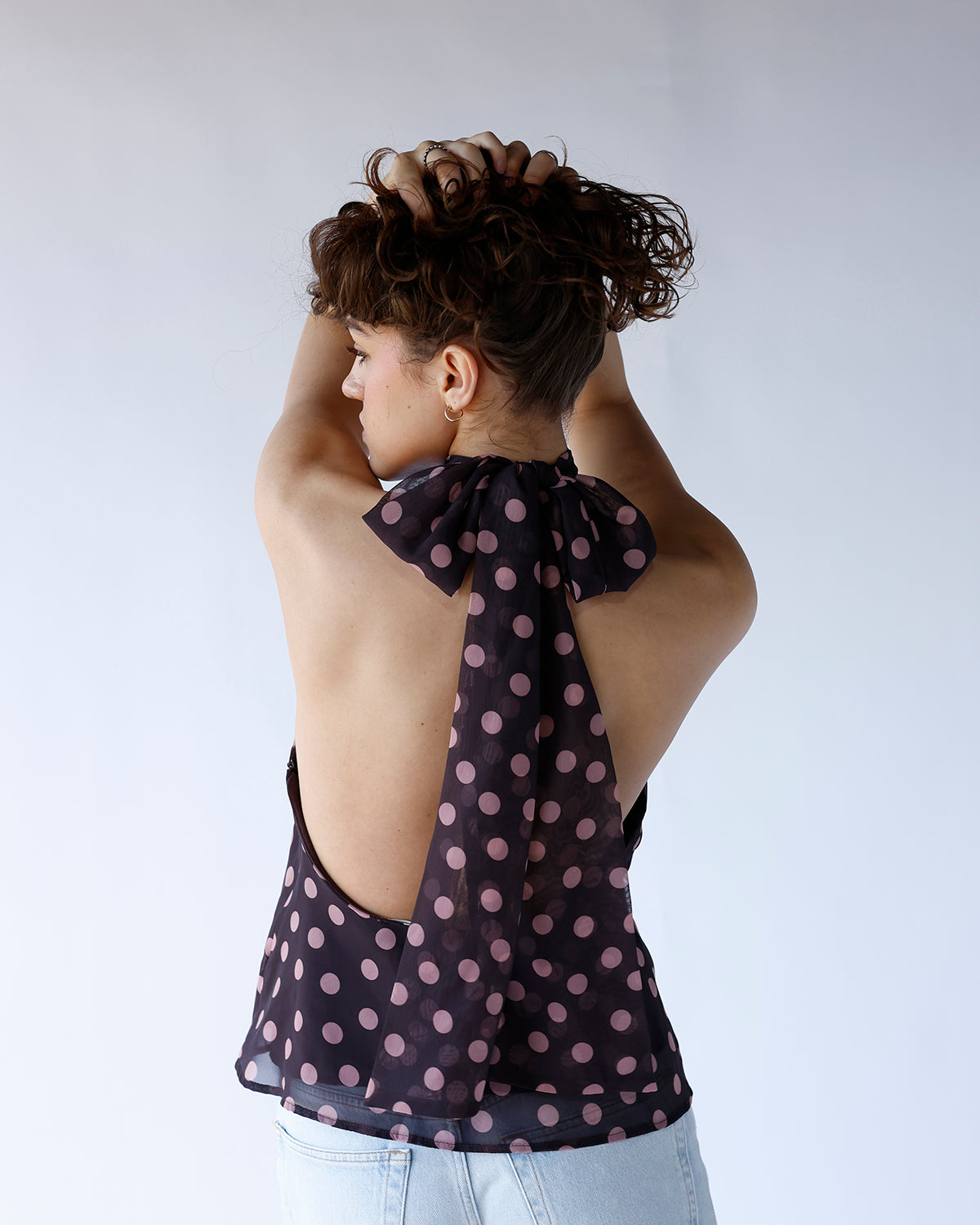 LOVE SPELL POLKA DOT HALTER TOP