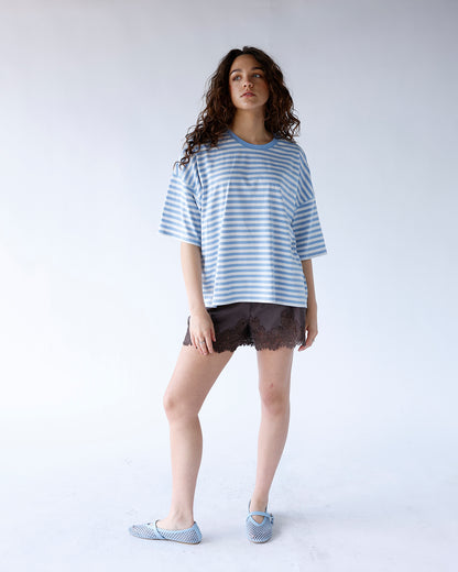 THE SOHO STRIPE TEE X LIGHT BLUE
