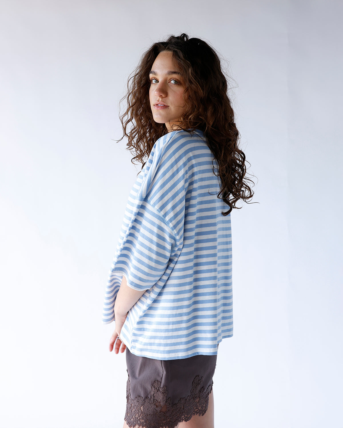 THE SOHO STRIPE TEE X LIGHT BLUE