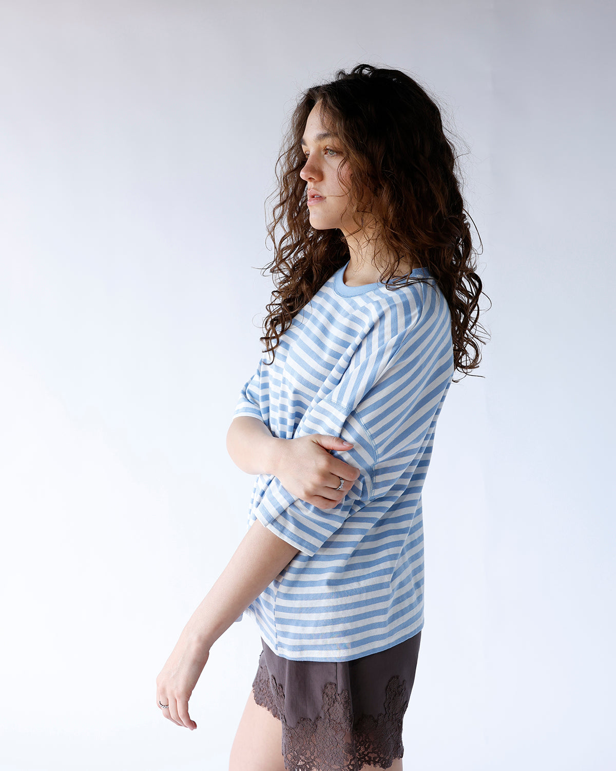 THE SOHO STRIPE TEE X LIGHT BLUE