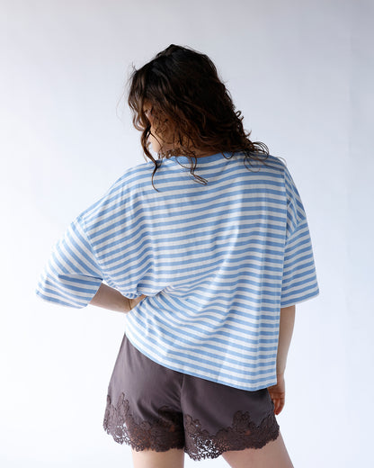 THE SOHO STRIPE TEE X LIGHT BLUE