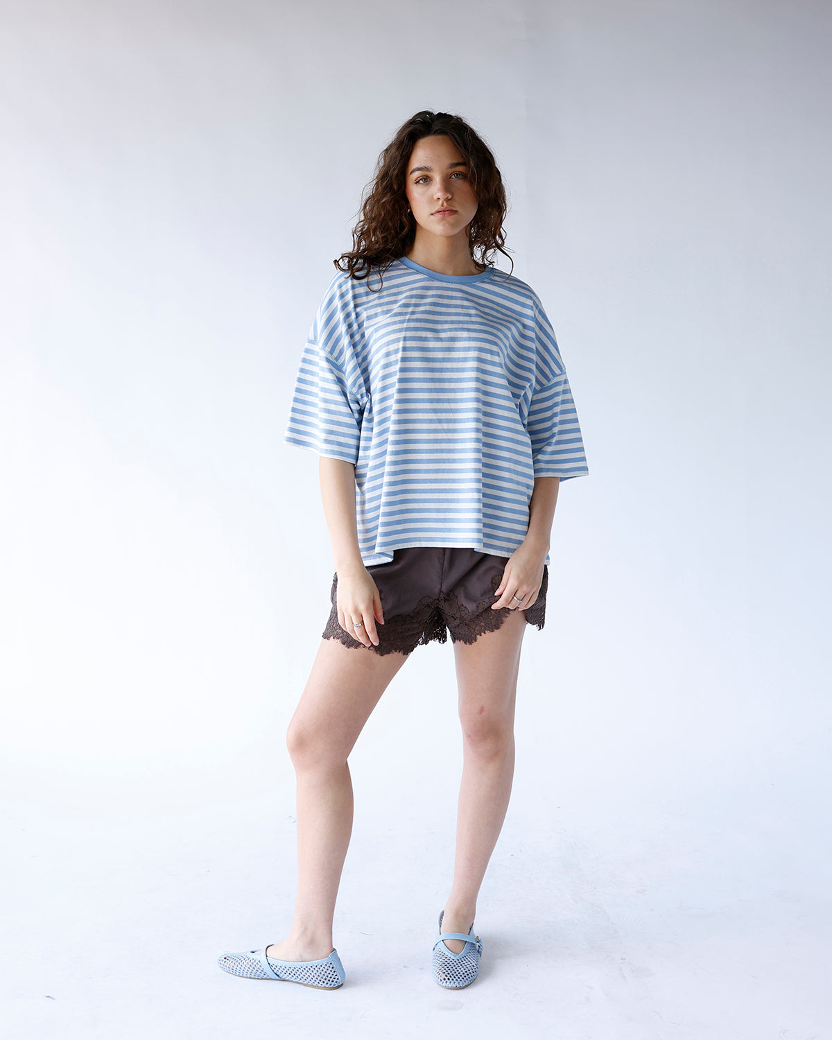 EASY DOES IT LACE TRIM SHORTS
