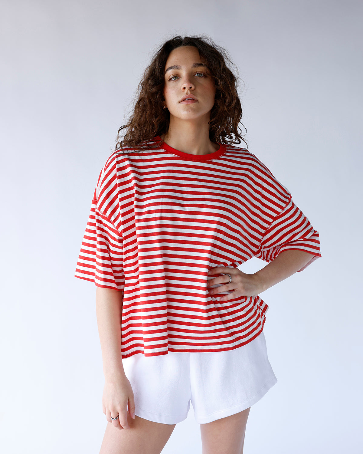 THE SOHO STRIPE TEE X RED