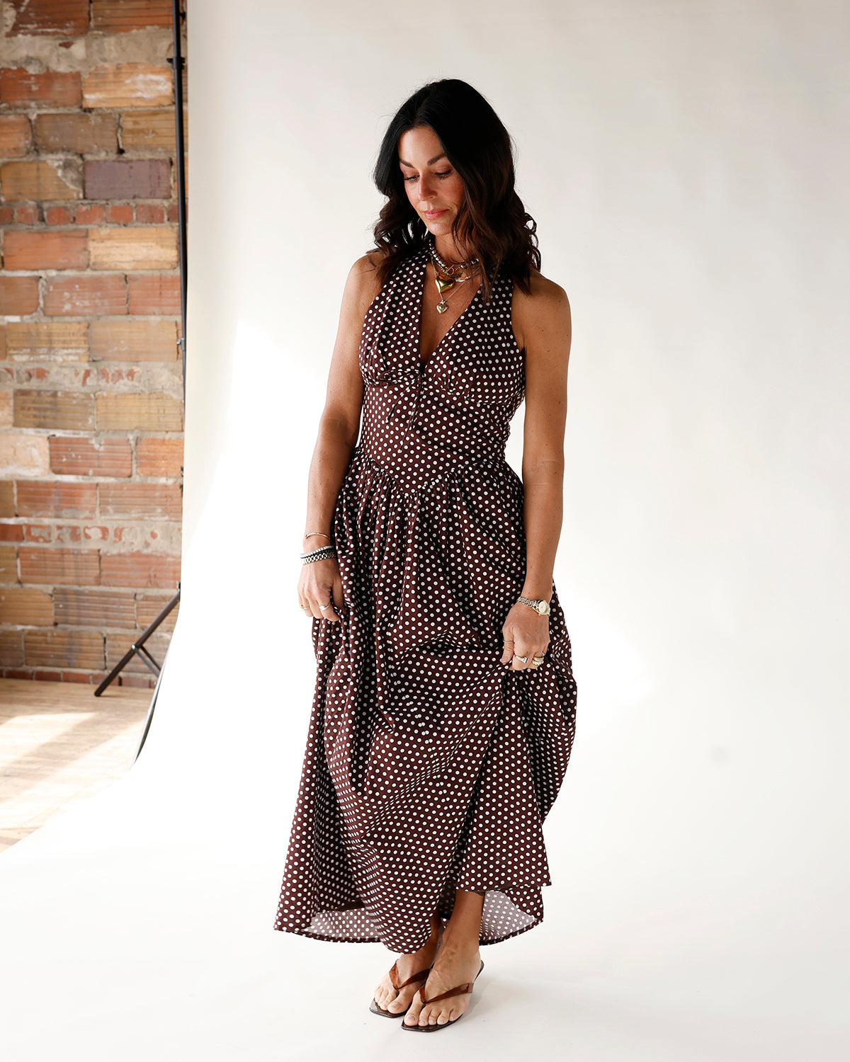 MODERN ROMANCE POLKA DOT MAXI DRESS