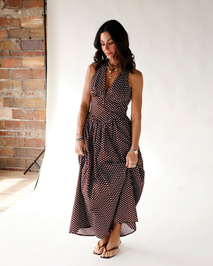 MODERN ROMANCE POLKA DOT MAXI DRESS