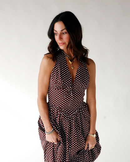 MODERN ROMANCE POLKA DOT MAXI DRESS