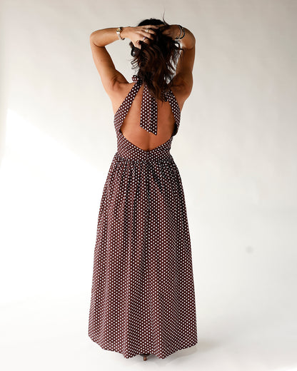 MODERN ROMANCE POLKA DOT MAXI DRESS