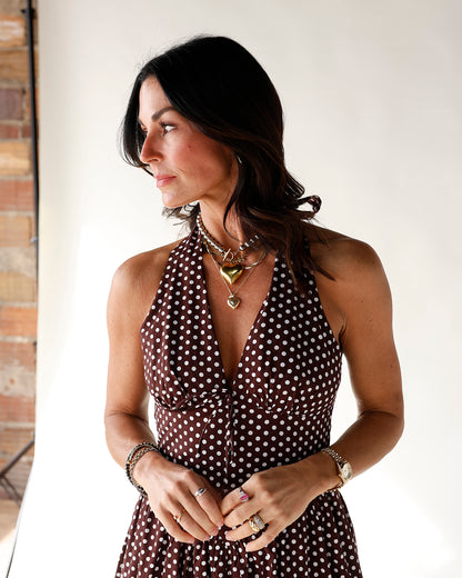 MODERN ROMANCE POLKA DOT MAXI DRESS