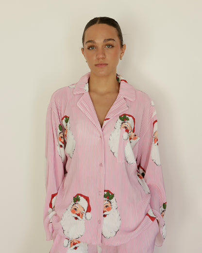 SANTA LOVE PINK PAJAMA SET