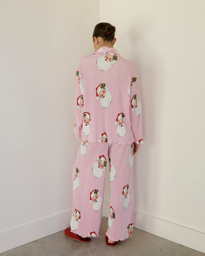SANTA LOVE PINK PAJAMA SET