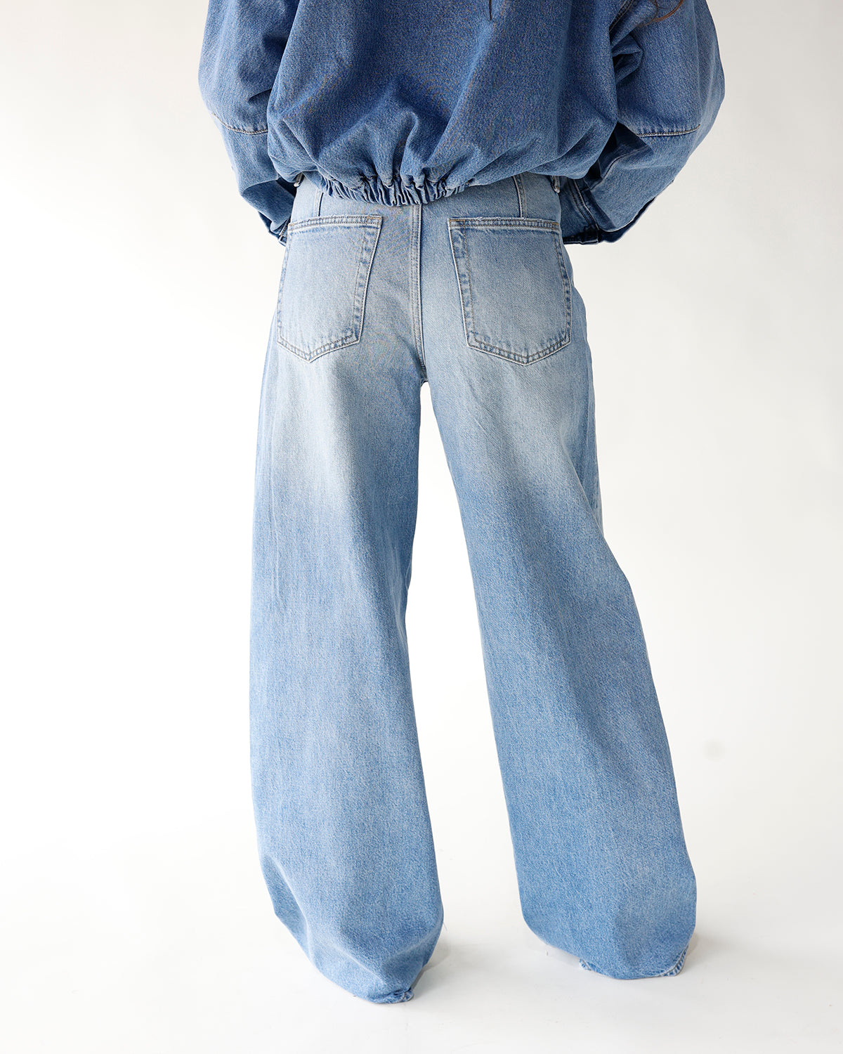 PISTOLA SYDNEY HIGH RISE BOWED WIDE LEG JEAN X HAZY