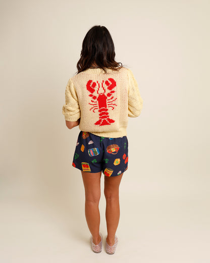 BAR HARBOR SHORT-SLEEVE KNIT CARDIGAN
